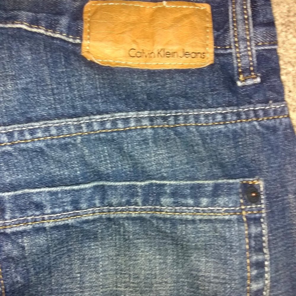 Calvin Klein blue jeans 34W/32L relaxed straight fit / skateboard / hip hop